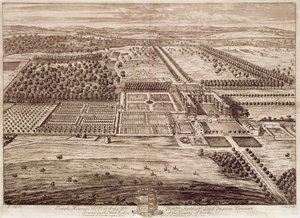 Prospekt Temple Newsam House od wschodu, ryty przez Jana Kipa (ok. 1652-1722) 1702 (rycina)