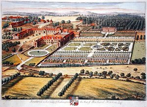 Southwick w hrabstwie Southampton grawerowane przez Johannesa Kipa (ok. 1652-1722) (grafika)