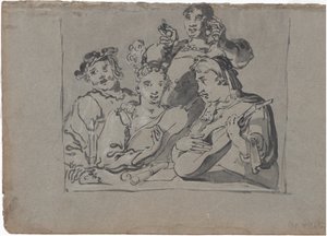 Kwartet śpiewaków, lutni i dzwonków grających w tawernie przy świecach, 1620-1628. autorstwa Leonard Bramer