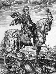 Henryk IV (1553-1610) król francuski w latach 1589-1610, rycina Leonarda Gaultier autorstwa Leonard Gaultier