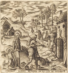Józef, Maria i Jezus wracają do Nazaretu autorstwa Leonard Gaultier