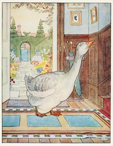 Goosey, Goosey Gander, Gdzie mam wędrować, z książki z obrazkami w rymowankach, wyd. 1914. autorstwa Leonard Leslie Brooke
