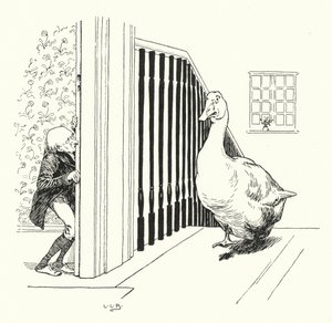 Gęś, gęś, gąsior (grawerowanie) autorstwa Leonard Leslie Brooke