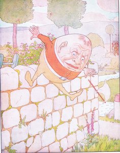 Humpty Dumpty miał świetny upadek (kolor lito) autorstwa Leonard Leslie Brooke