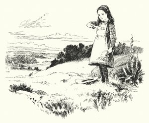 Ptaszku, ptaszku, odlatuj do domu (grawerowanie) autorstwa Leonard Leslie Brooke