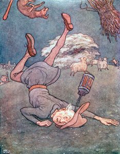Człowiek na Księżycu autorstwa Leonard Leslie Brooke