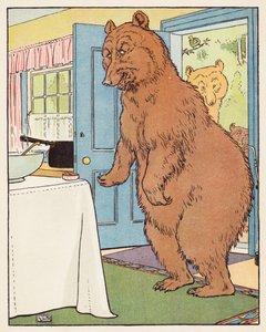 Trzy niedźwiadki (kolorowa litografia) autorstwa Leonard Leslie Brooke