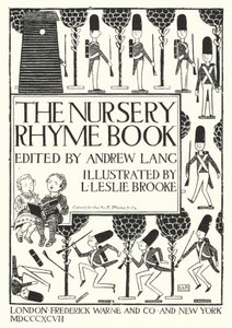 Ilustracja na stronie tytułowej książki The Nursery Rhyme Book pod redakcją Andrew Langa (grafika) autorstwa Leonard Leslie Brooke