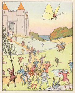 Tom Thumb (kolorowa litografia) autorstwa Leonard Leslie Brooke