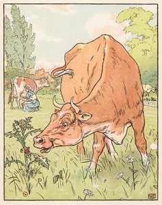 Tom Thumb (kolorowa litografia) autorstwa Leonard Leslie Brooke