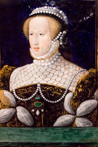Eleonora z Habsburgów, Limoges, 1560 (emalia na miedzi) autorstwa Leonard Limosin