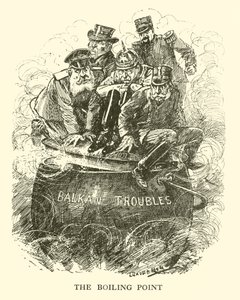 „The Boiling Point”, ilustracja do „Historii nowoczesnej Anglii Pana Puncha”, autorstwa Charlesa L. Gravesa, 1922