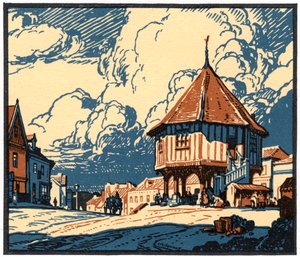 Market Cross, Wymondham, Norfolk, początek XX wieku. autorstwa Leonard Russell Squirrell