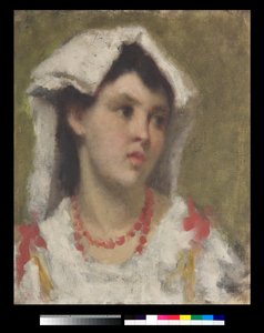 Portret młodej kobiety z Ciociarii, 1877 autorstwa Leonardo Bazzaro