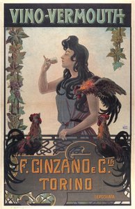 Reklama wermutu, ok. 1900 r. (druk) autorstwa Leonardo Roda