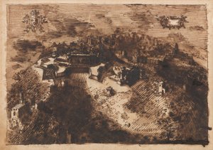 Ufortyfikowane miasto (rekto); Wzór geometryczny (verso)
