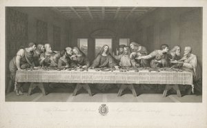 Ostatnia Wieczerza, rys. Teodoro Matteini, sztych. Raphael Morghen (rycina)