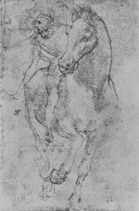 Jeździec, ok. 1480 1945 autorstwa Leonardo da Vinci