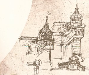 Architektura dla zamków, c1472-c1519 1883 autorstwa Leonardo da Vinci