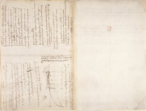 Arundel 263, f.226v, f.229 Notatki i diagram z „Codex Arundel” (pióro i atrament na papierze) autorstwa Leonardo da Vinci