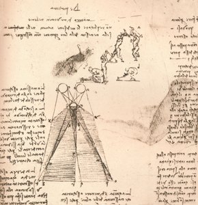 Schemat ilustrujący teorię światła i cienia oraz szkice postaci, c1472-c1519 1883 autorstwa Leonardo da Vinci