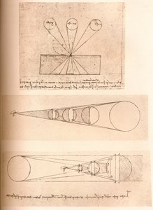 Diagramy ilustrujące teorie perspektywy liniowej oraz światła i cienia, c1472-c1519 1883 autorstwa Leonardo da Vinci