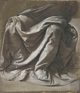 Draperia na postać siedzącą, ok. 1478 r. autorstwa Leonardo da Vinci