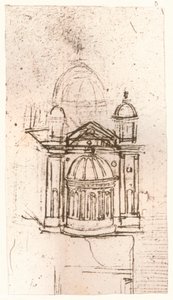 Rysunek architektury kościelnej, c1472-c1519 1883 autorstwa Leonardo da Vinci