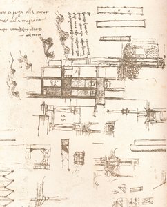 Rysunki projektów zamków i willi, c1472-c1519 1883 autorstwa Leonardo da Vinci