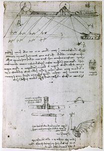 Fragment rękopisu Da Vinci opisującego zasadę działania i budowę "pogłębiarki morskiej" (rękopis) autorstwa Leonardo da Vinci