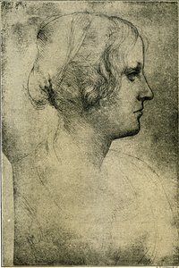 Głowa o profilu żeńskim autorstwa Leonardo da Vinci