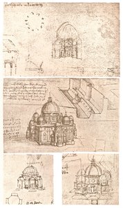 Cztery rysunki architektury kościelnej, c1472-c1519 1883 autorstwa Leonardo da Vinci