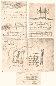 Cztery rysunki topograficzne, c1472-c1519 1883 autorstwa Leonardo da Vinci