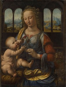 niemiecki: Madonna mit der Nelke Madonna z goździkiem autorstwa Leonardo da Vinci