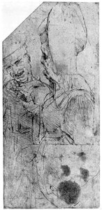 Para groteskowa, koniec XV lub początek XVI w. 1954. autorstwa Leonardo da Vinci