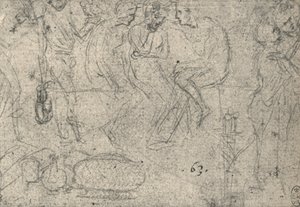 Grupa postaci w rozmowie, ok. 1480 1945 r autorstwa Leonardo da Vinci