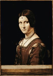La Belle Ferronniere. (olej na drewnie autorstwa Leonardo da Vinci