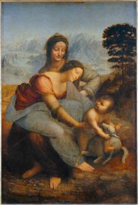 Dziewica z Dzieciątkiem i Święta Anna ... autorstwa Leonardo da Vinci