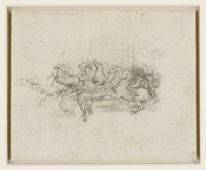 Leonardo da Vinci - RCIN 912339, Kawalkada ok. 1503-4 r. autorstwa Leonardo da Vinci