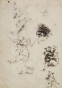 Leonardo da Vinci, obiekt 1857.0110.1 - verso (British Museum) autorstwa Leonardo da Vinci