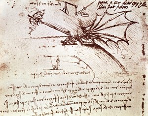 MS B fol.88v Testowanie tolerancji obciążenia skrzydła autorstwa Leonardo da Vinci