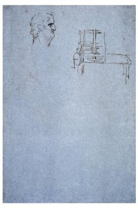 Portret profilu mężczyzny autorstwa Leonardo da Vinci