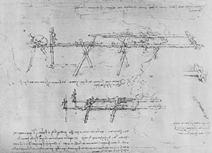 Metoda budowy estakady, ok. 1480 1945 autorstwa Leonardo da Vinci