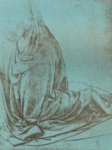 Studium przygotowawcze draperii dla Anioła w „Dziewicy ze skał”, 1472-c1519 1883 autorstwa Leonardo da Vinci
