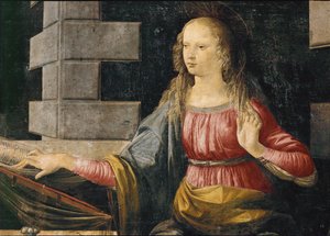 Święta Maria (olej na drewnie) autorstwa Leonardo da Vinci