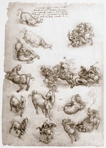 Św. Jerzy i smok, ok. 1506 r. autorstwa Leonardo da Vinci