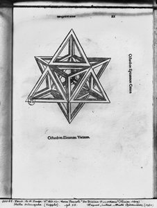 Ośmiokątna gwiazda z „Boskiej proporcji” Luca Pacioli, opublikowana 1509, Wenecja autorstwa Leonardo da Vinci