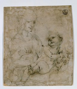 Studium Madonny z kotem autorstwa Leonardo da Vinci