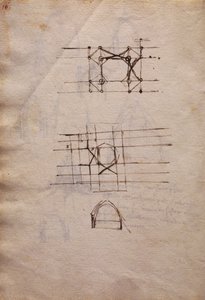 Studia do latarni katedralnej z Codex Trivulzianus autorstwa Leonardo da Vinci