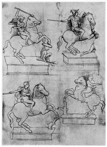Studia do pomnika Sforzów, c1488-1493 1954. autorstwa Leonardo da Vinci